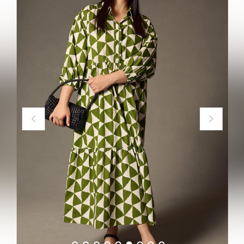 Anthropologie tiered midi dress